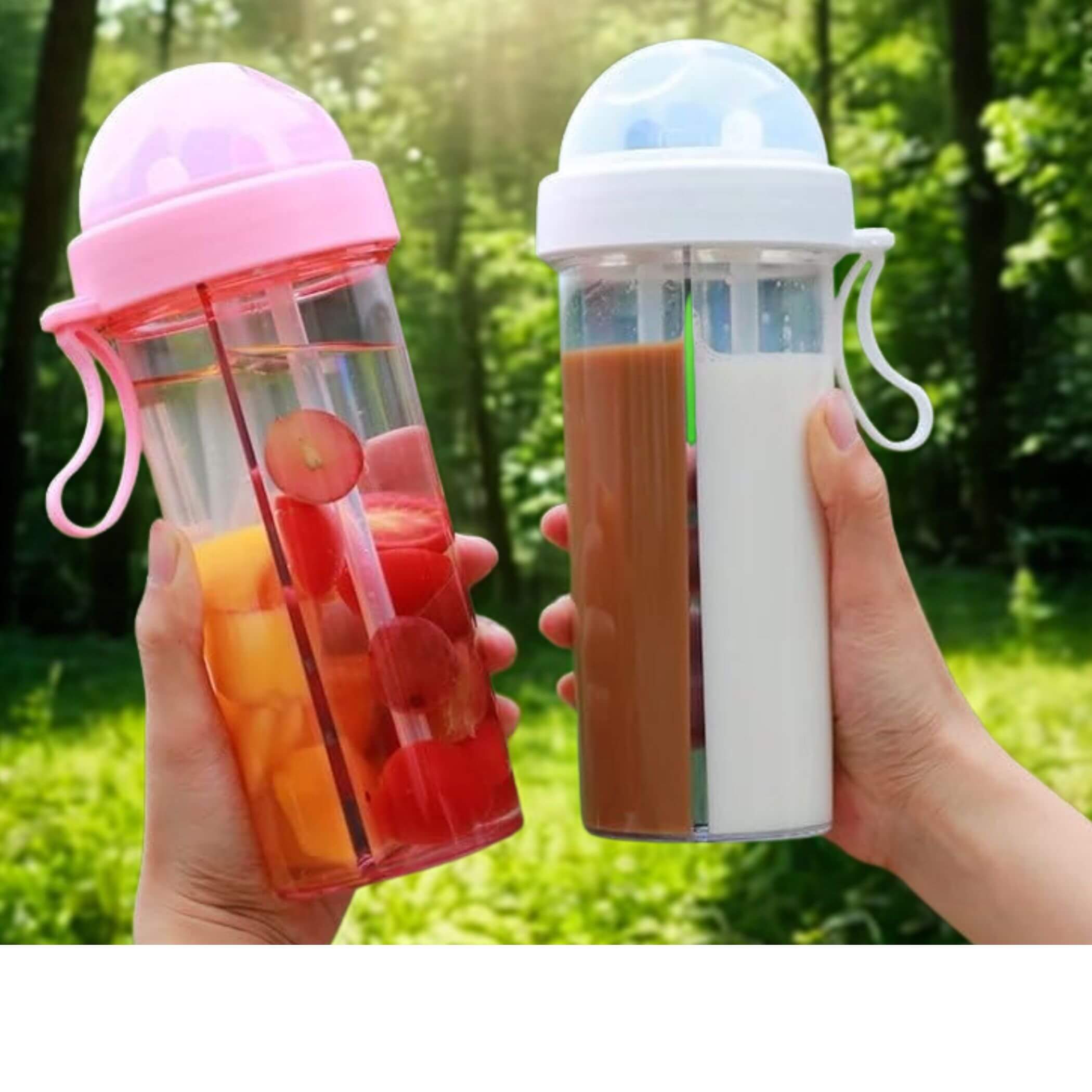Customized 2 Drink Split Water Cup: Double the Refreshment, Anytime, Anywhere