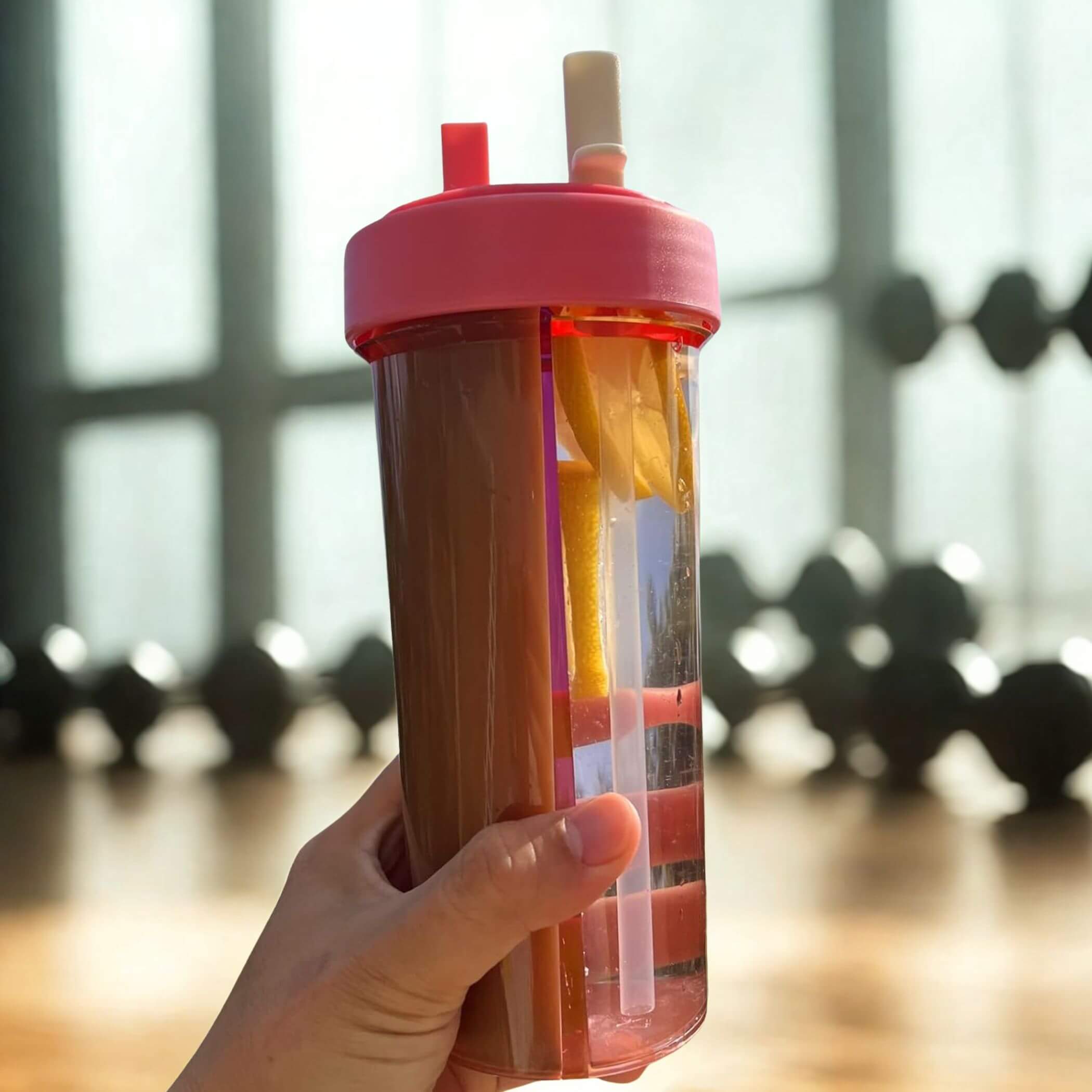 Customized 2 Drink Split Water Cup: Double the Refreshment, Anytime, Anywhere