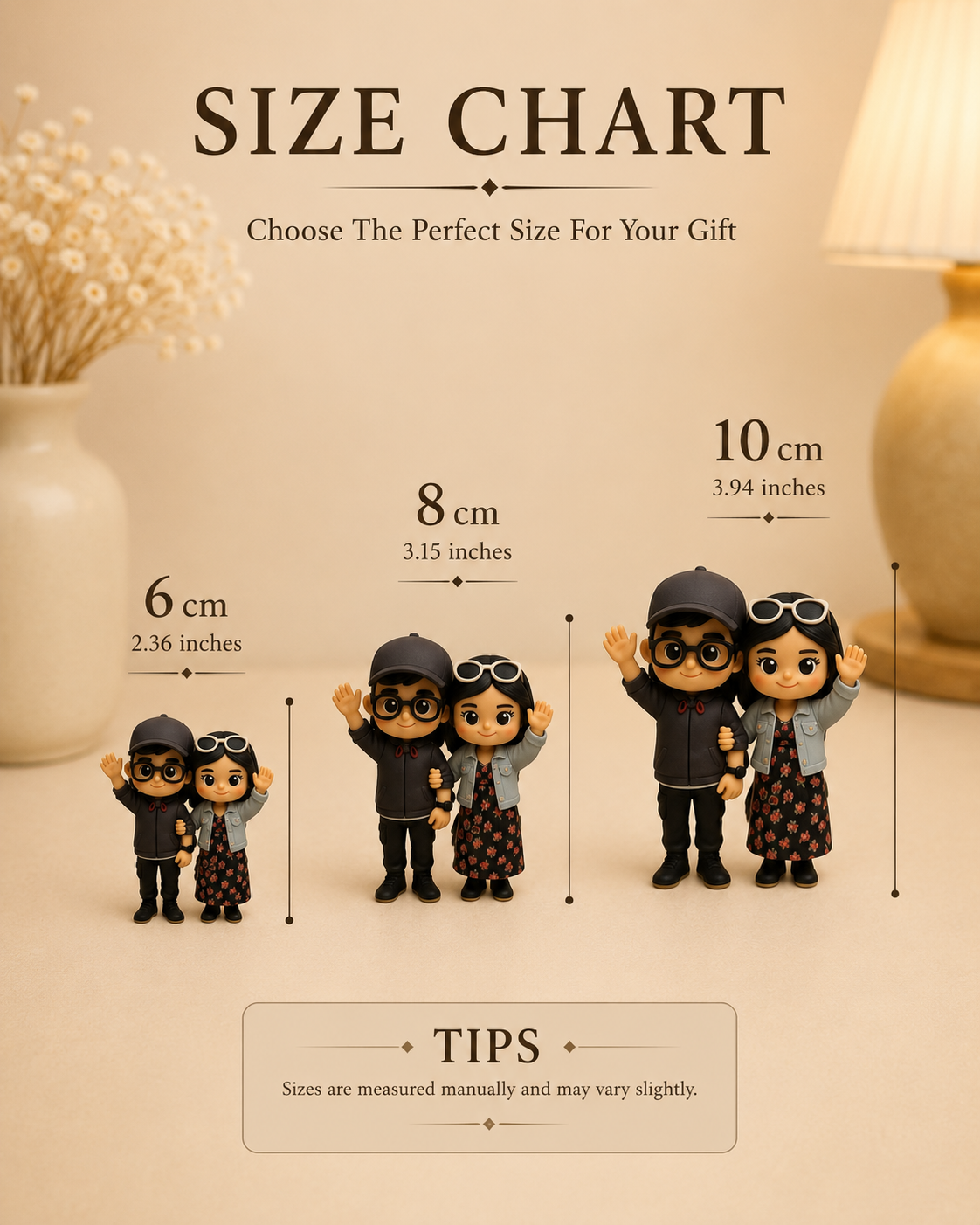 Custom Couple Figurine from Photo | Personalized Mini Me Gift | BONCHICLY®