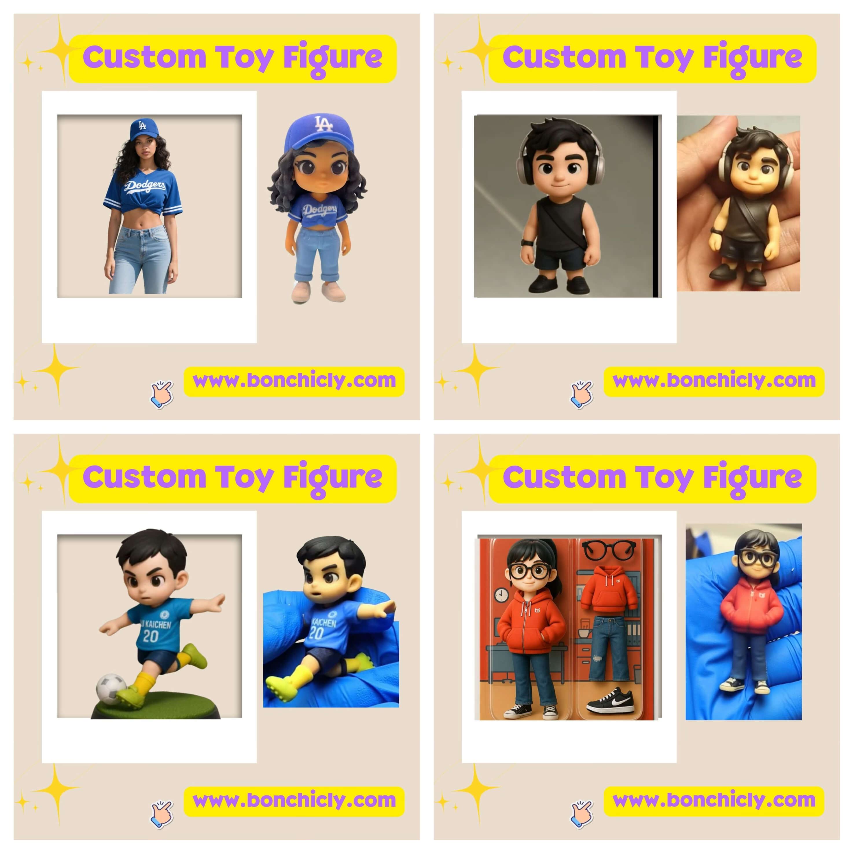 3D Full-Color Printed Action Figures with One-on-One Designer &amp; Gift Wrapping