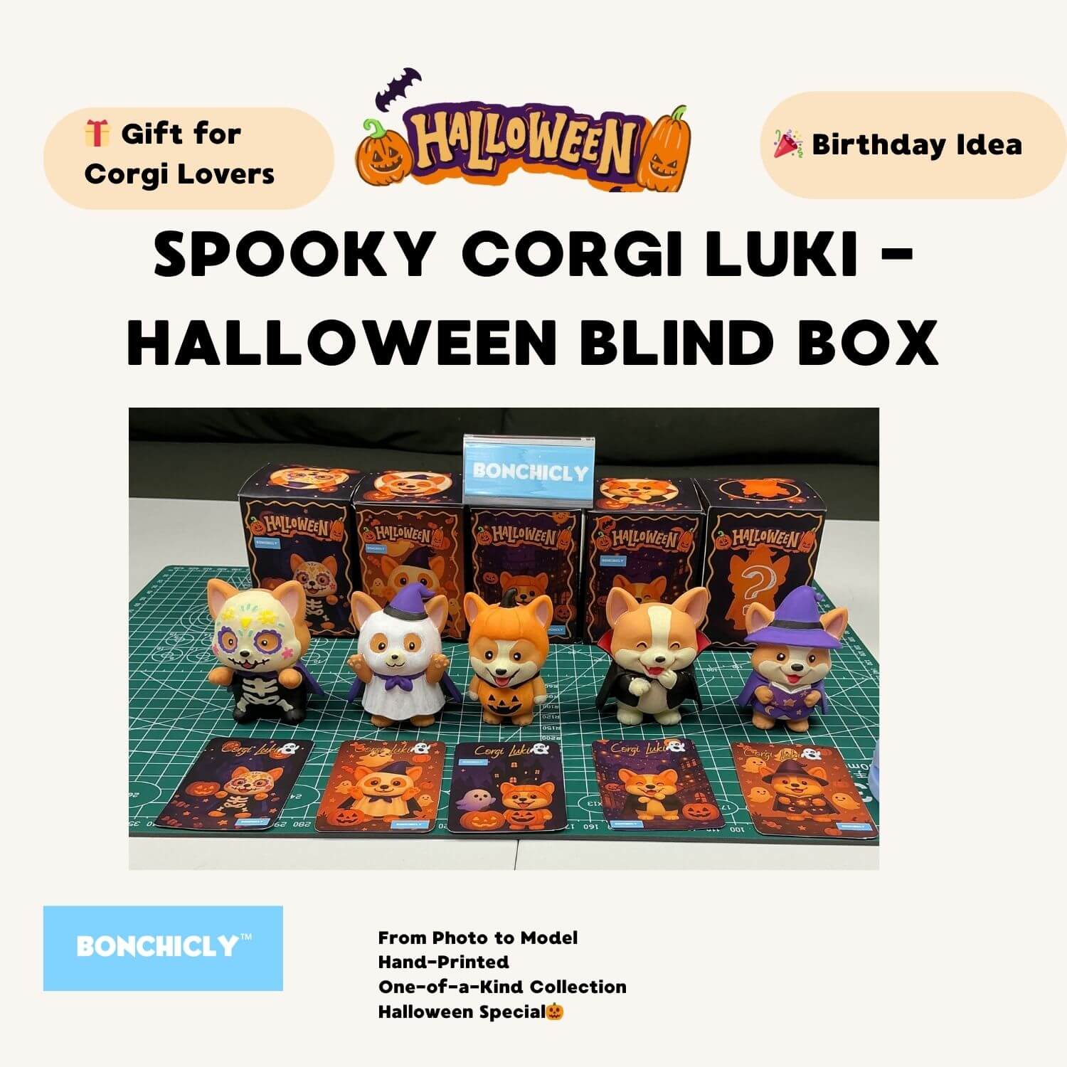 BONCHICLY™ Wizard Corgi – Halloween Collectible Toy Figure | Gift for Corgi Lovers
