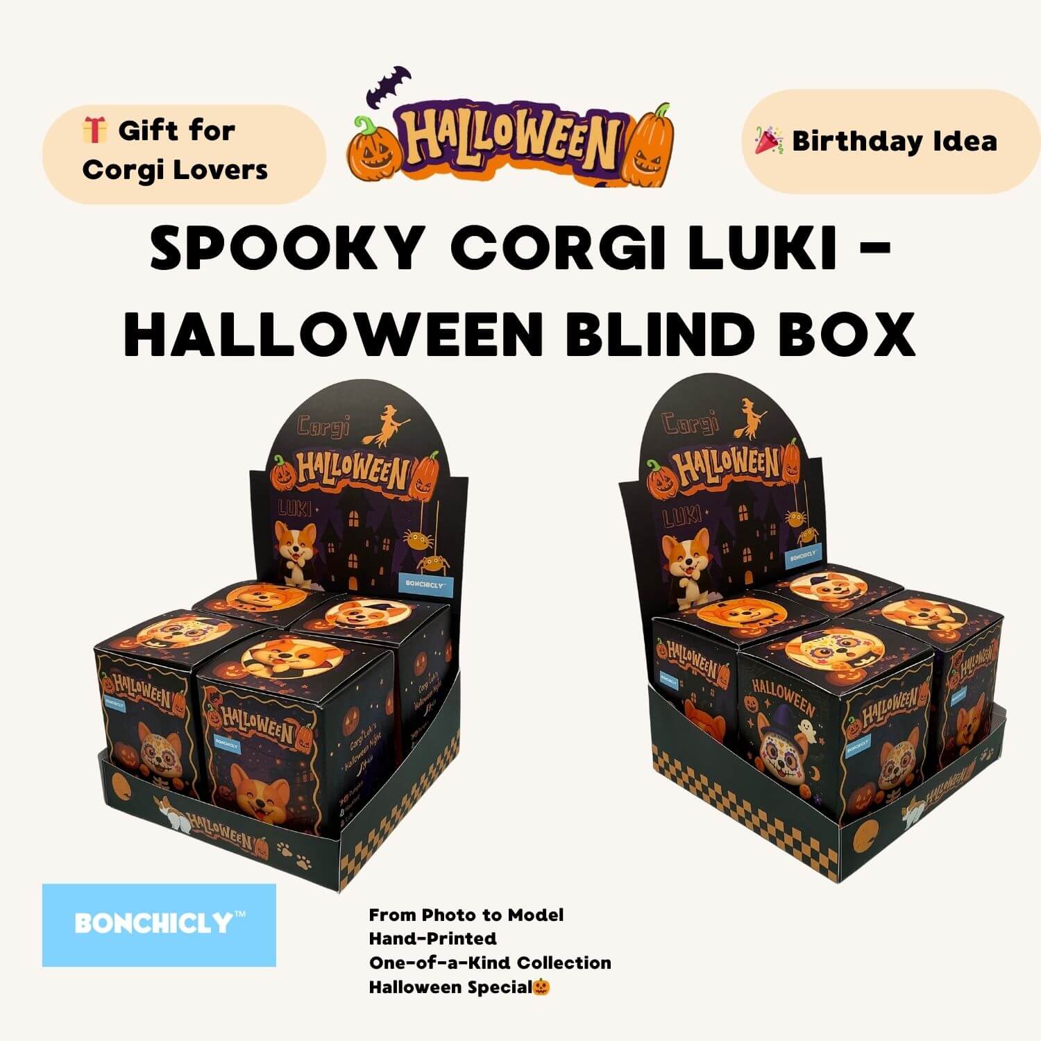 BONCHICLY™ Wizard Corgi – Halloween Collectible Toy Figure | Gift for Corgi Lovers