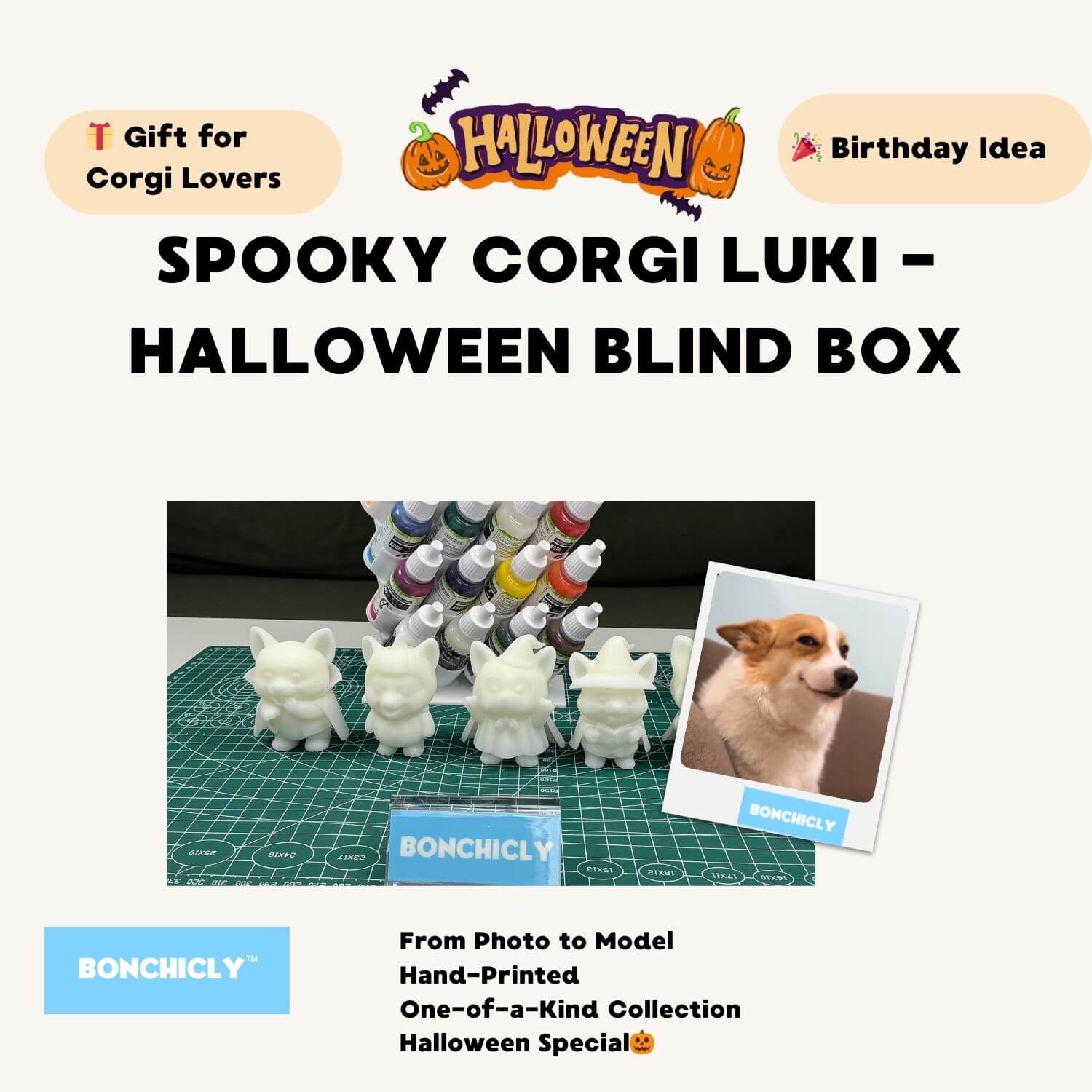 BONCHICLY™ Wizard Corgi – Halloween Collectible Toy Figure | Gift for Corgi Lovers