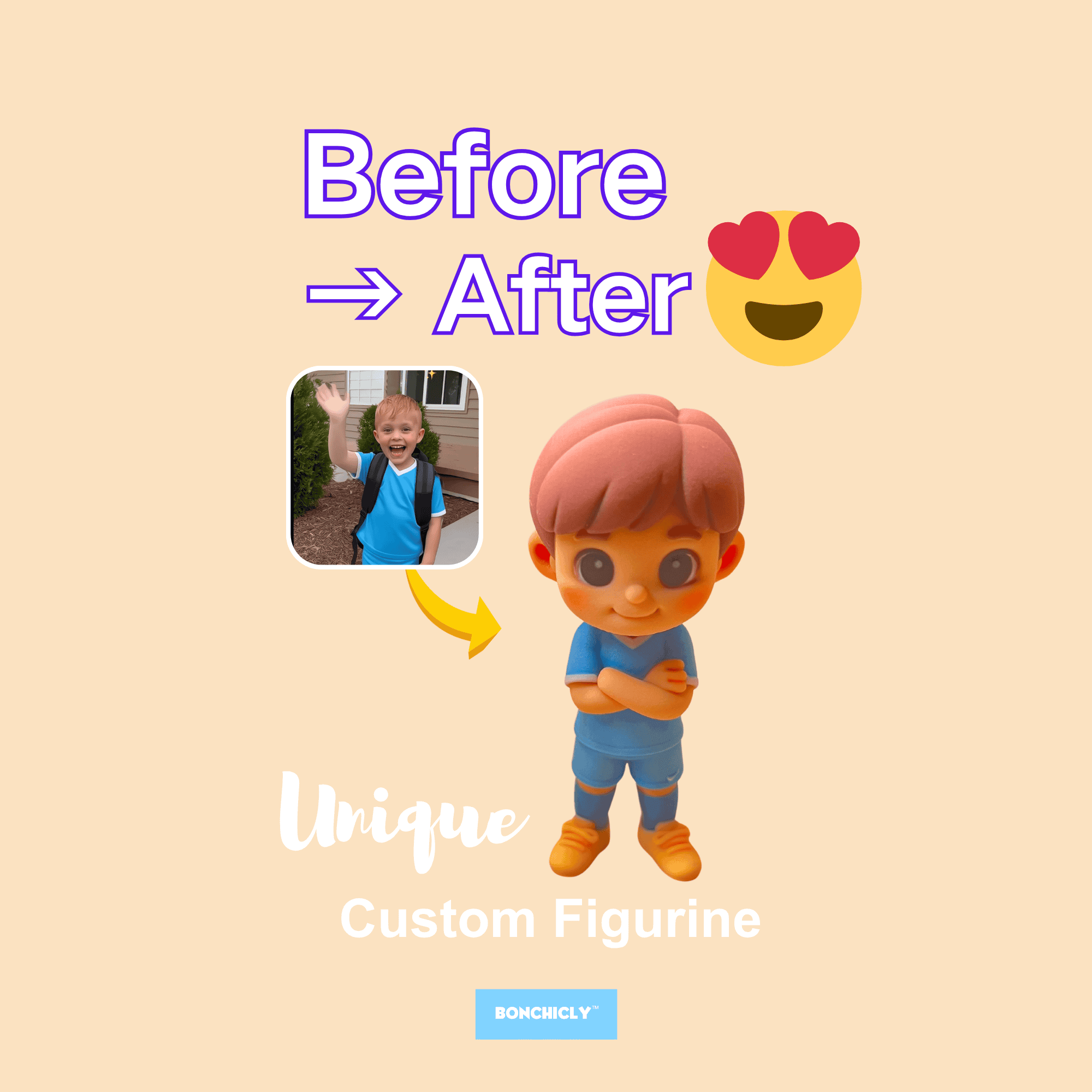 Mini Me in Sports Outfit – Custom Collectible Figurine from Your Photo