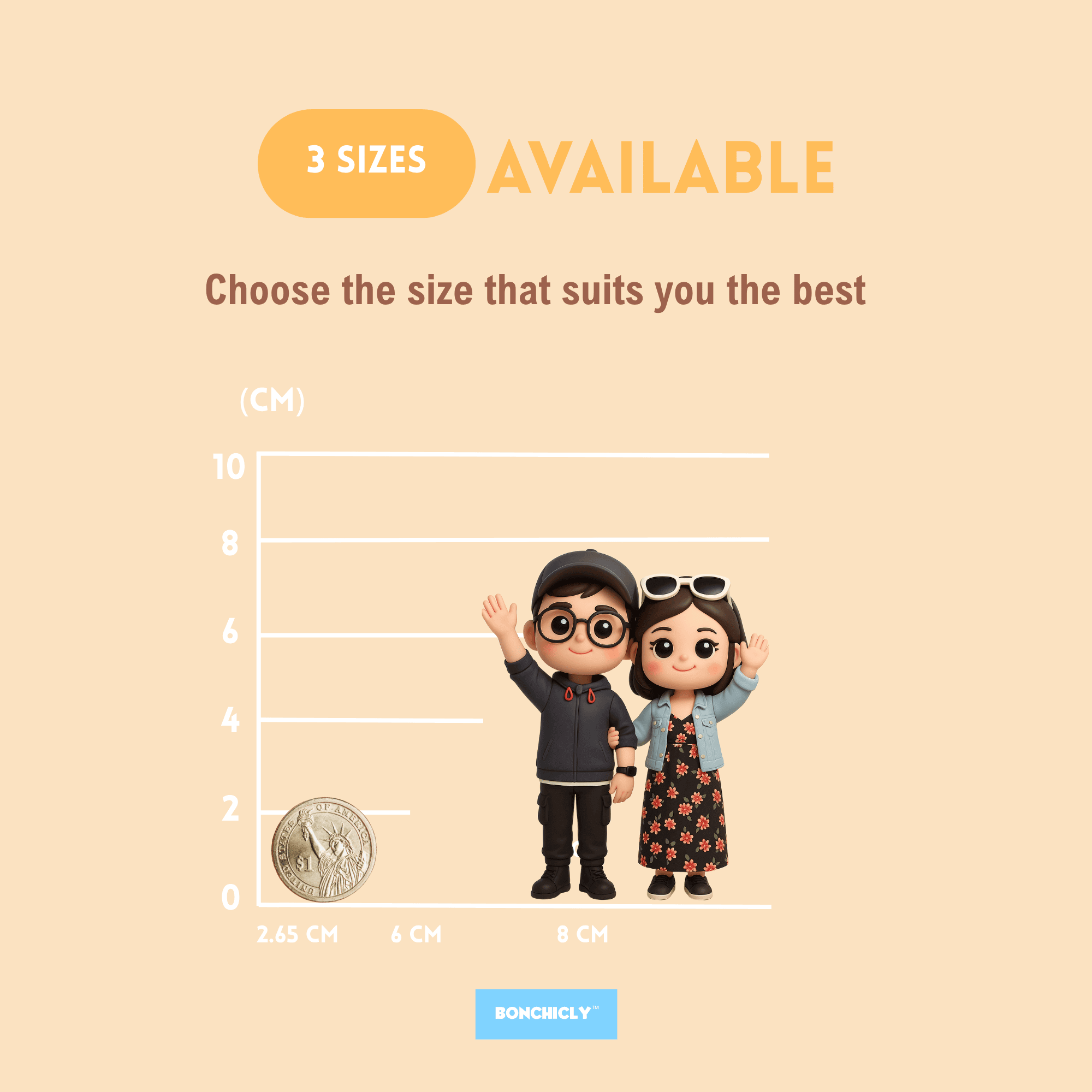 BONCHICLY Custom Couple Figurine – “Mini Us” Collectible Gift