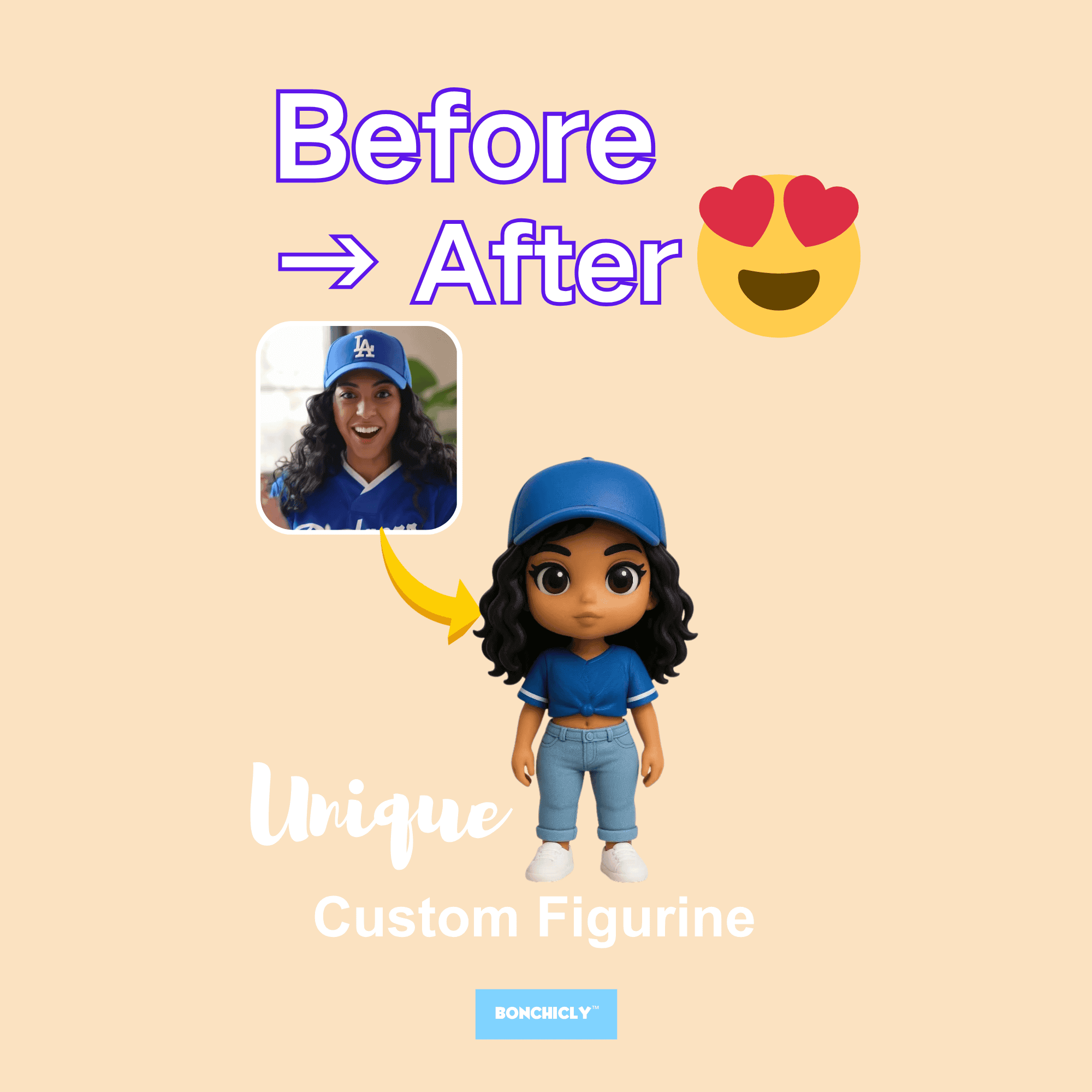 Sports Fan Mini Me– Custom Collectible Toy Figure in Team Jer