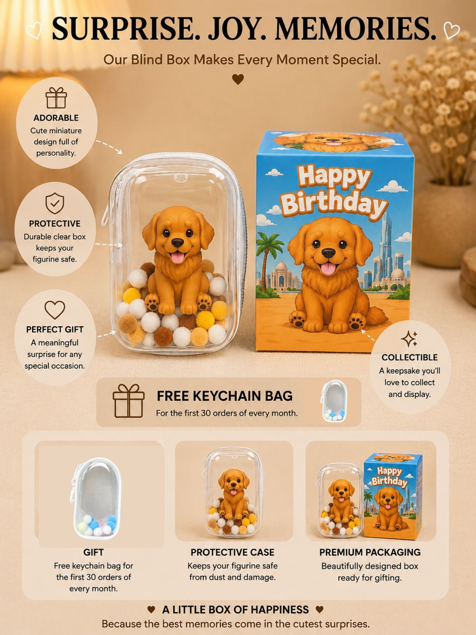 BONCHICLY™ Custom Dog Collectible Toy Figure – Turn Your Dog’s Photo Into a Collectible Pet Miniature!