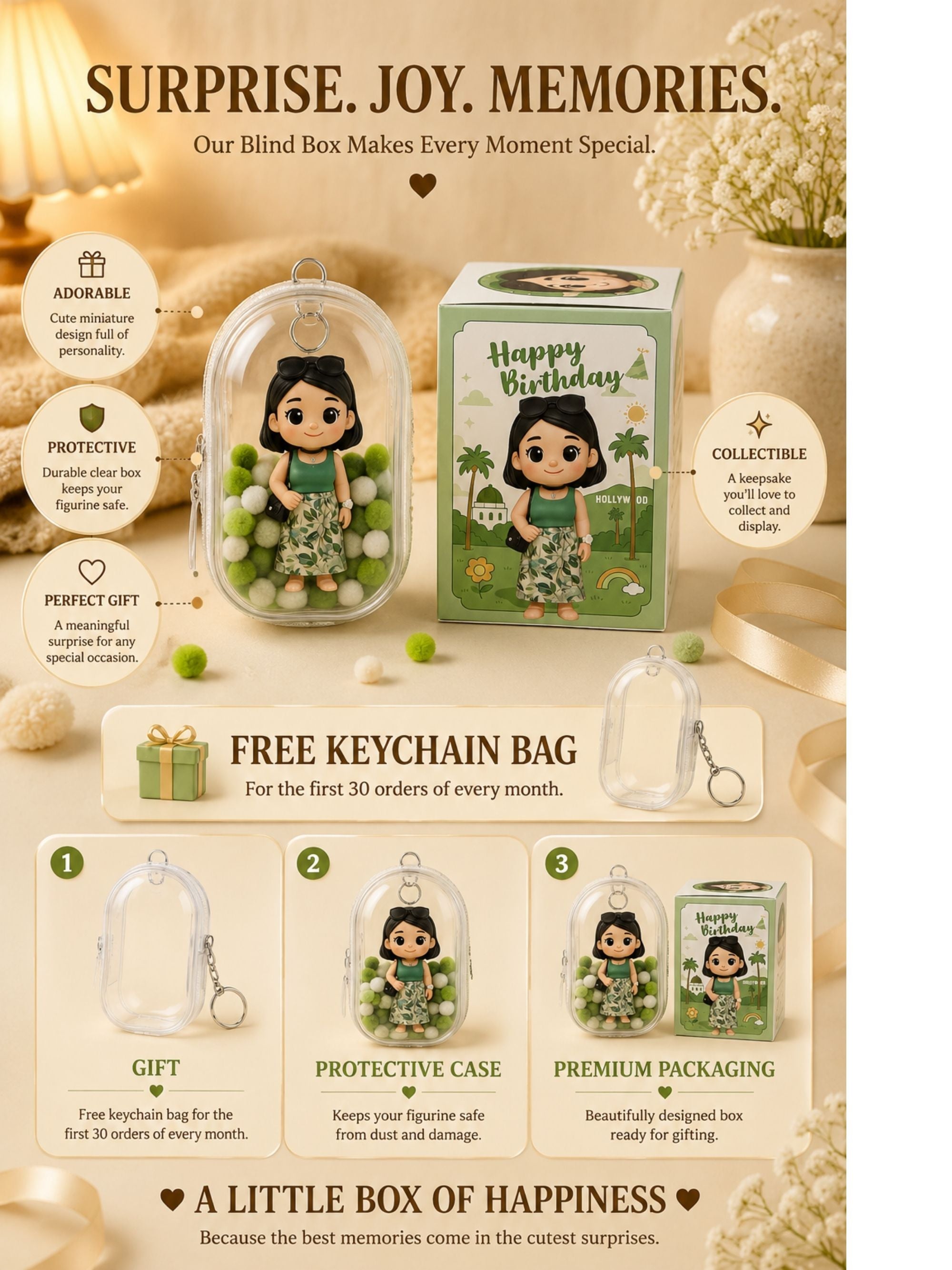 Personalized 3D Full-Color Printed Action Figures | Bonchicly™ $89+ Free Shipping