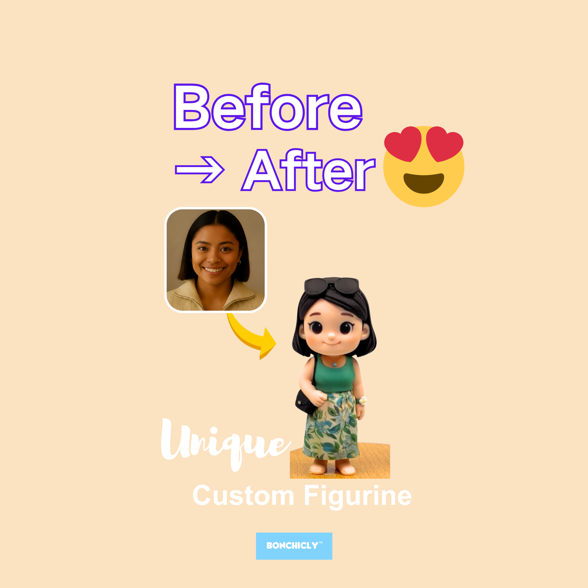 Personalized 3D Full-Color Printed Action Figures | Bonchicly™ $89+ Free Shipping