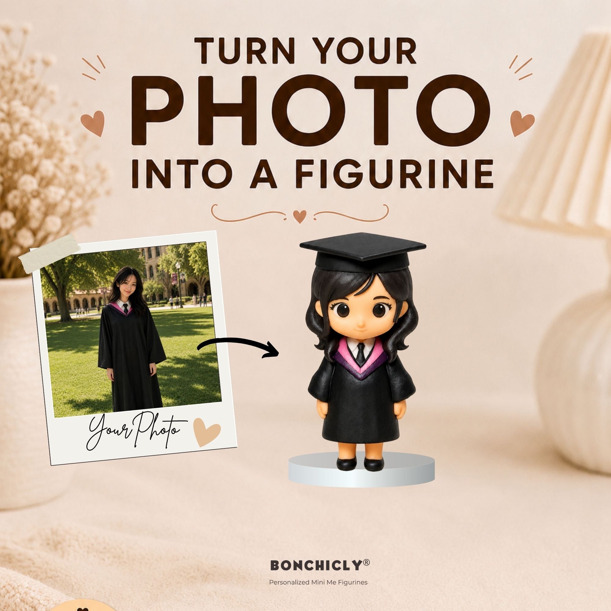 Custom Graduation Figurine from Photo | Personalized Graduation Gift for College & High School Graduates