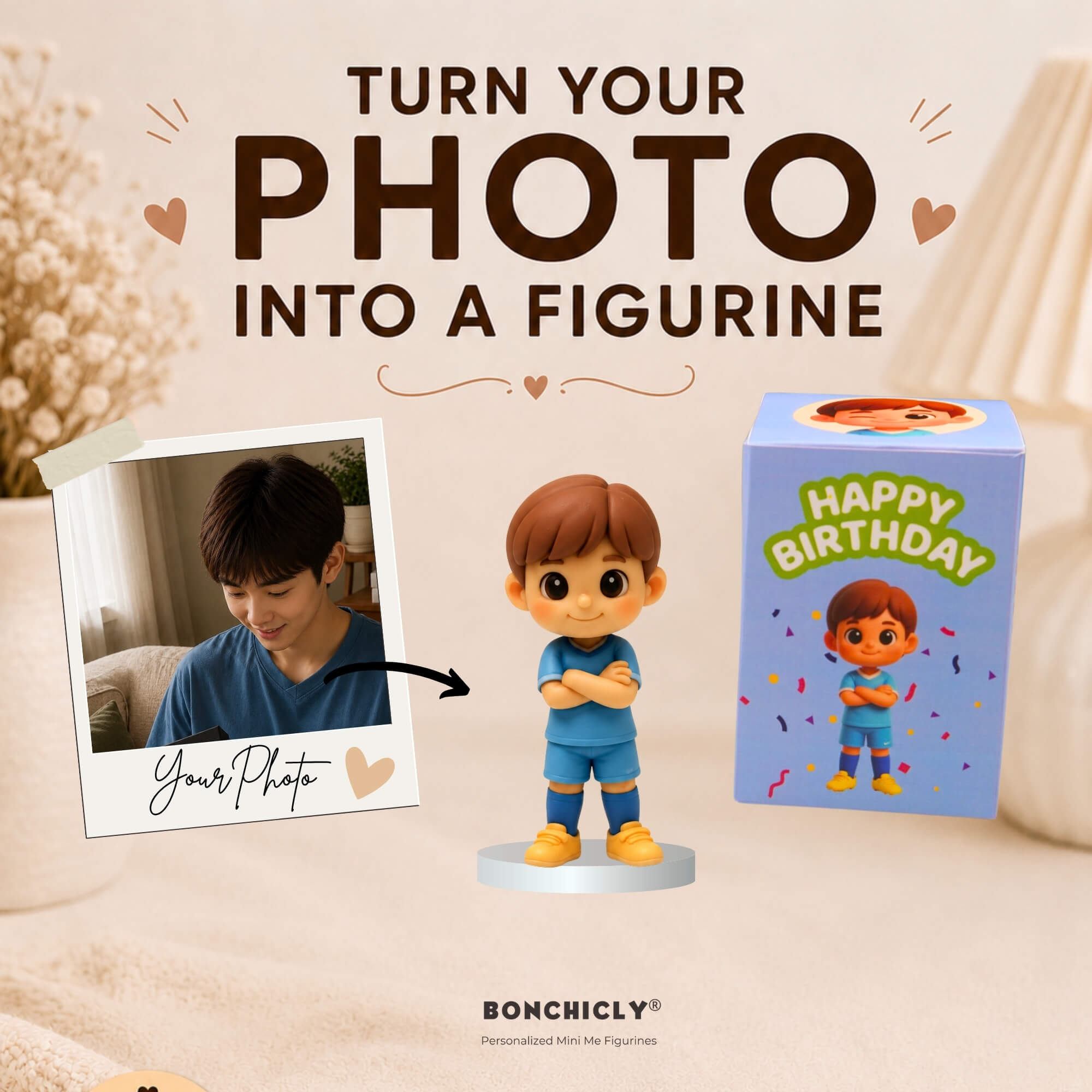 Mini Me in Sports Outfit – Custom Collectible Figurine from Your Photo