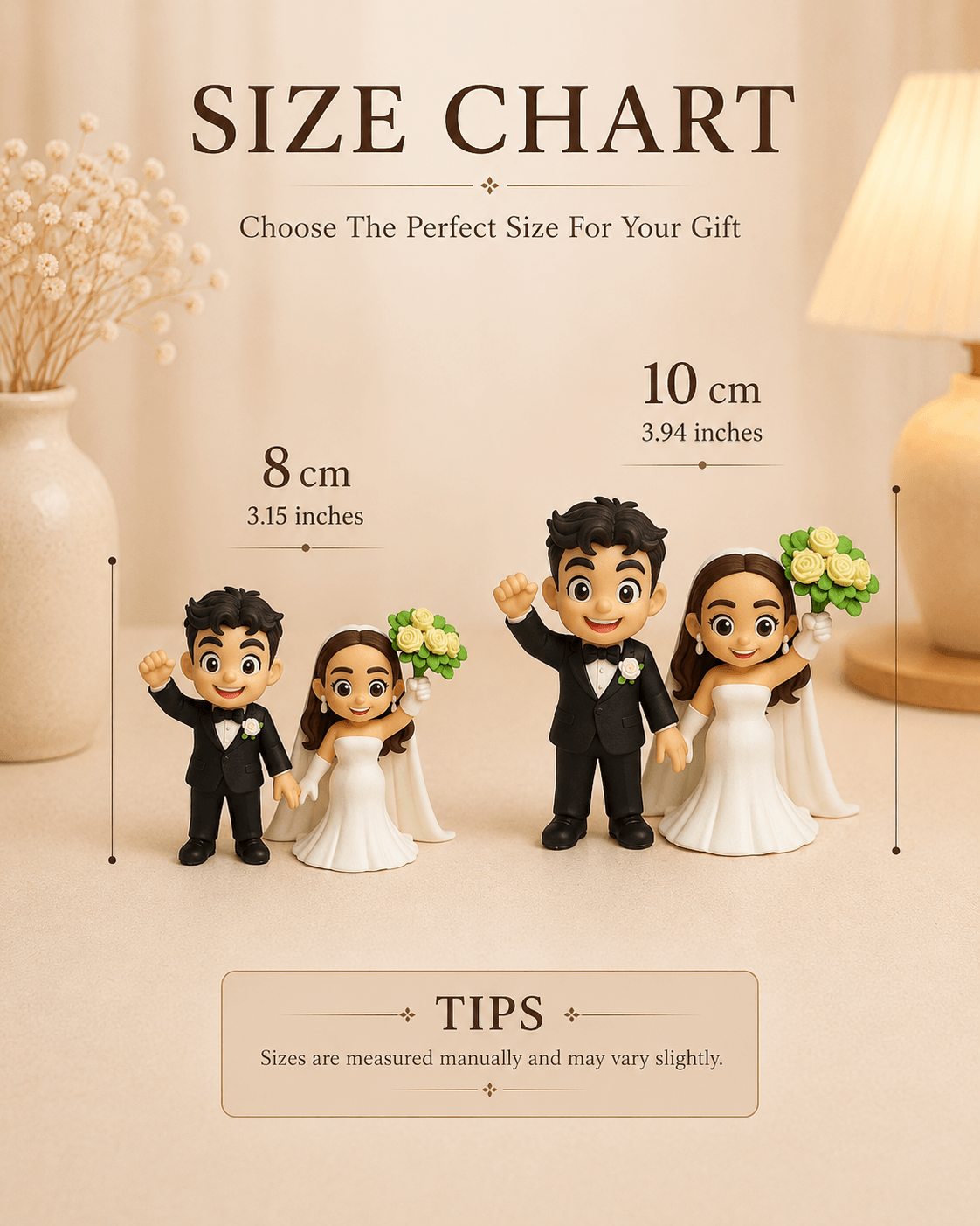 Custom Wedding Collectible Toy Figure from Photo | BONCHICLY™ Couple Figurines