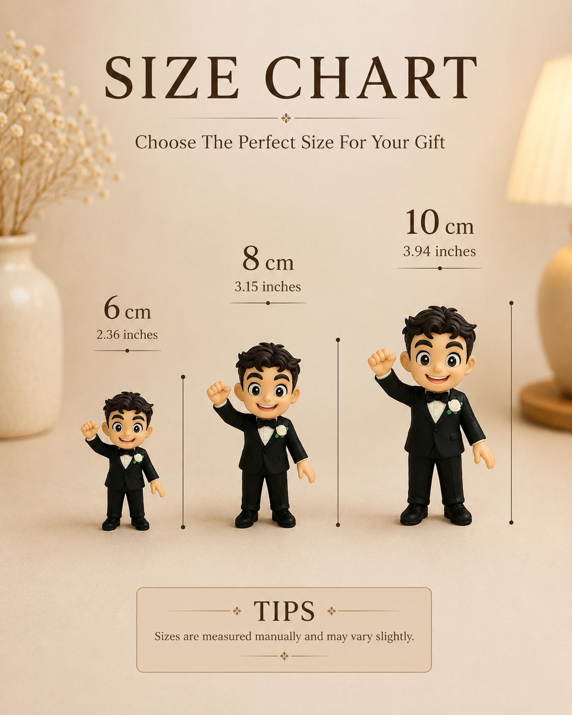 Custom Mini Me Figurine from Photo | Personalized Gift for Him, Husband, Boyfriend, Dad & Grandpa