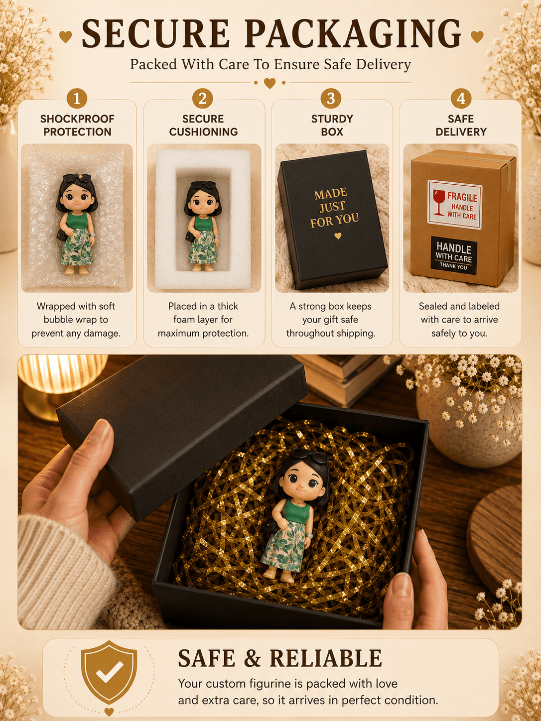 Custom Mini Me Gift for Women | Personalized Figurine from Photo | BONCHICLY®