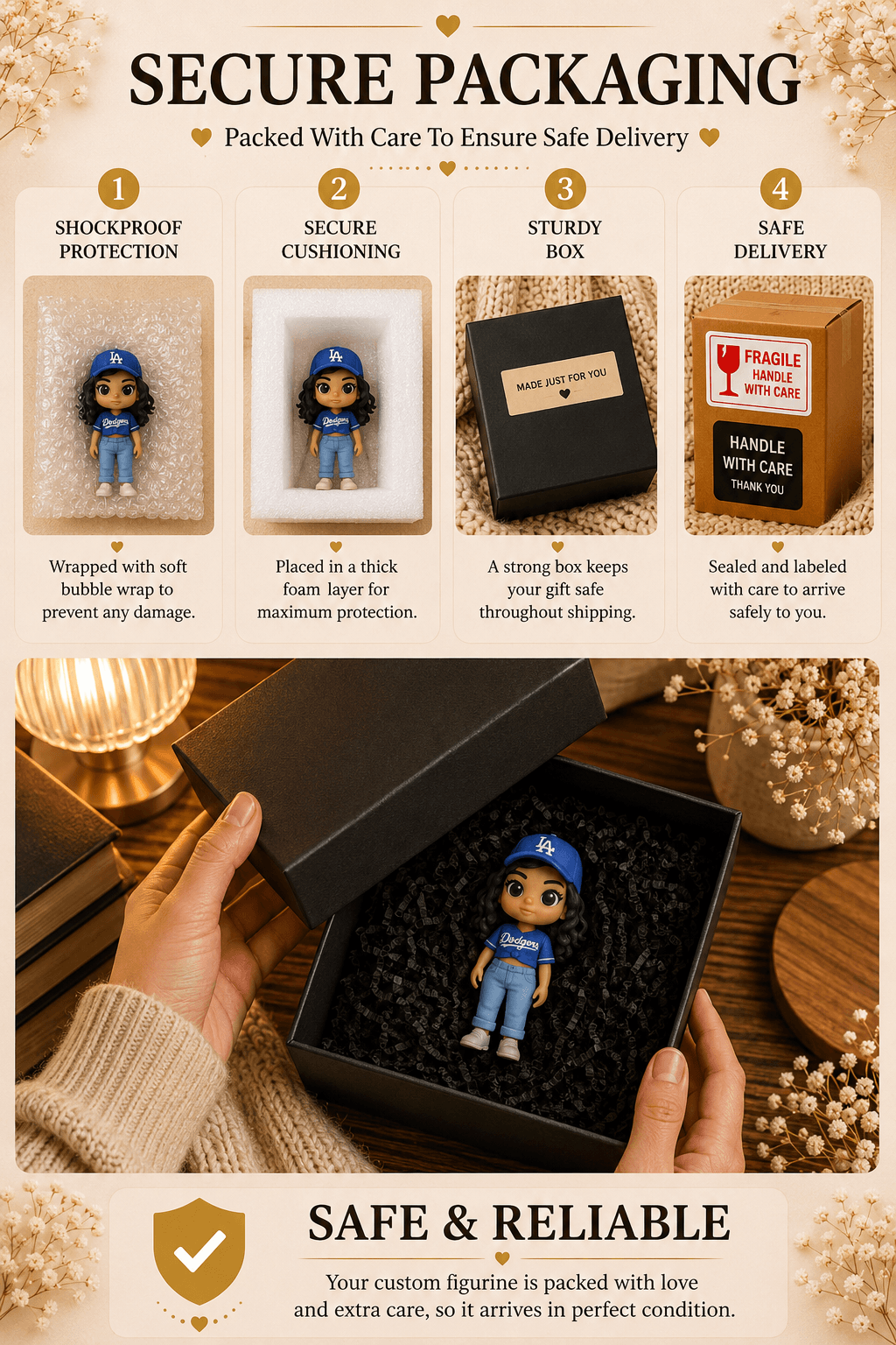 Custom Game Day Figurine from Photo | Personalized Sports Fan Gift | BONCHICLY®