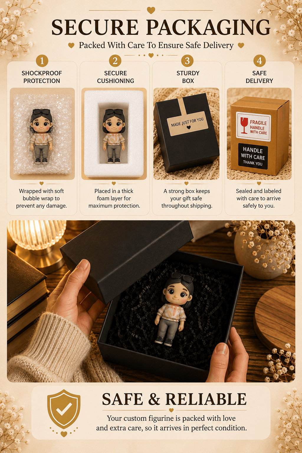 Custom Travel Figurine from Photo | Personalized Vacation Keepsake | Travel Gift for Her, Couple & Best Friend